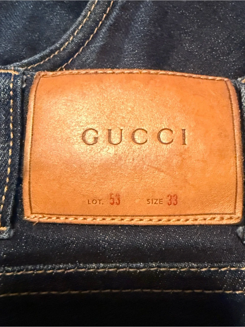 Gucci Slim Fit Jeans in Deep Indigo men’s size 33